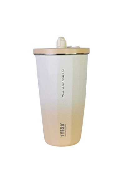 SAFECARE Cup with Straw, 500 ml, Cream White