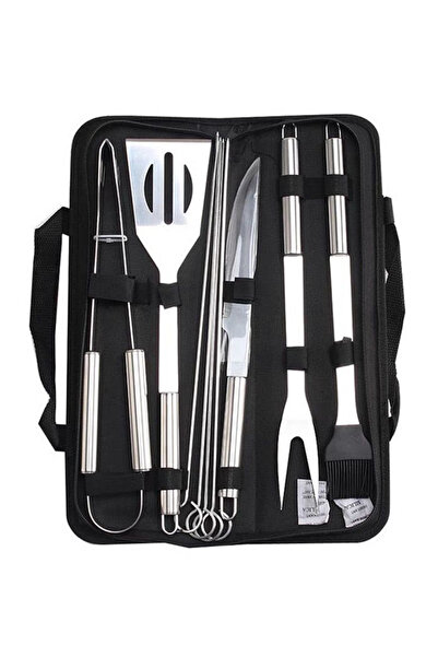 LILY Set ustensile pentru gratar cu 9 accesorii otel inoxidabil