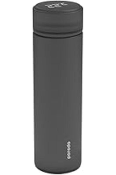 porodo Smart Water Bottle with Temperature Indicator, 500ml, Touch LED, Insulated (Black)