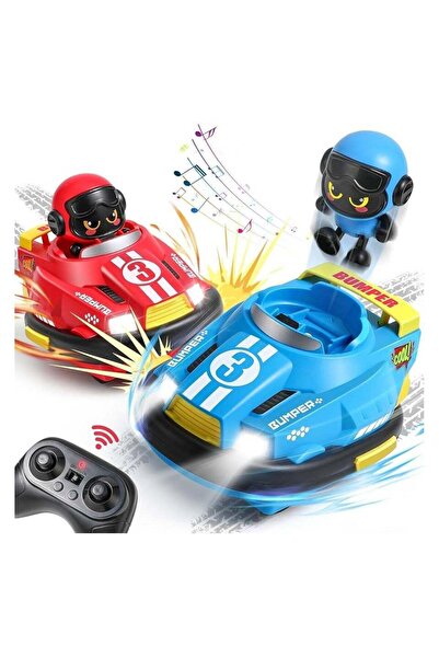 Beauenty مجموعة من قطعتين من سيارات التصادم التي يتم التحكم بها عن بُعد مع أضواء LED وموسيقى للأولاد والبنات بعمر 6 سنوات