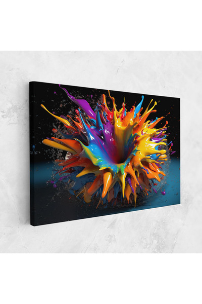 Arthub Tablou Canvas, Dormitor Si Living, Abstracte, 3d Color Splash