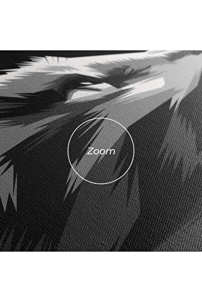 Arthub Canvas Painting, Bedroom And Living Room, Modern, Grey Cat On Black