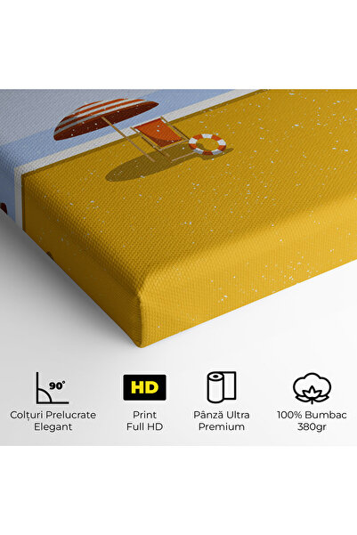 Arthub Canvas Painting, Bedroom And Living Room, Landscapes, Yellow Beach