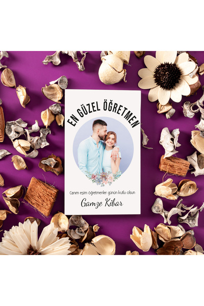 Hediyesepeti Teacher Gift for Husband Photo Printed Desktop Wooden Frame