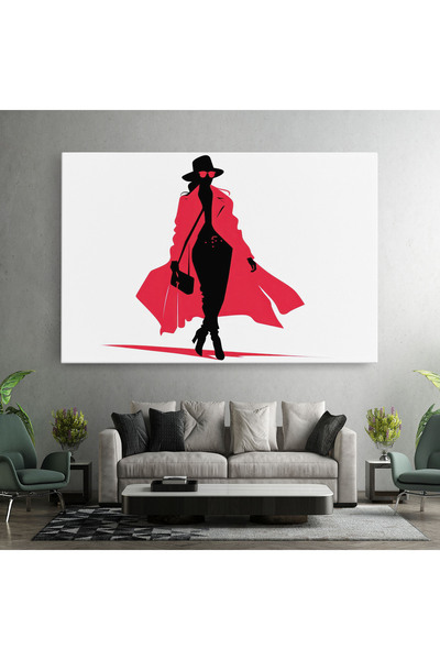 Arthub Canvas Painting, Bedroom And Living Room, Women, Pink Outfit Woman