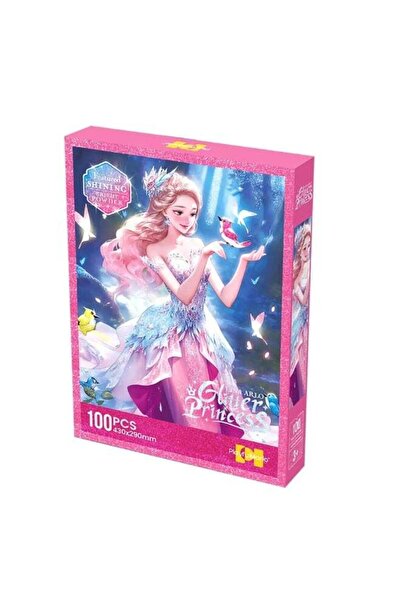 DAT لغز الأميرة اللامعة من لينا أرلو - لغز من 100 قطعة للأطفال مع مسحوق لامع لامع