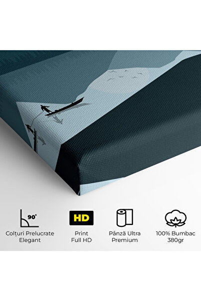 Arthub Canvas Painting, Bedroom And Living Room, Landscapes, Blue Light Lake