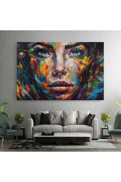 Arthub Canvas Painting, Bedroom And Living Room, Women, Vibrant Color Woman Paint
