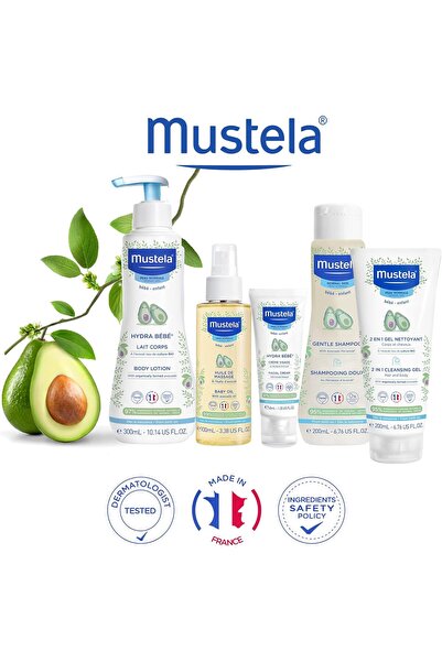 mustela baby مجموعة هدايا للمواليد الجدد - 5 أدوات أساسية للعناية بالطفل حديث...