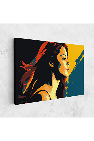 Arthub Canvas Painting, Bedroom And Living Room, Modern, Blue Yellow Pop Art