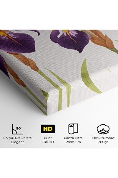 Arthub Canvas Painting, Bedroom And Living Room, Flowers, Iris Leaf