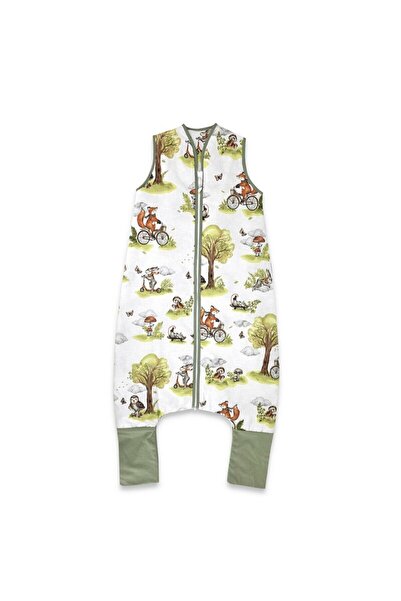 Qmini Sleeping bag, Qmini, With legs, Winter, Cotton, With zipper, 103 cm, M, Fox on bikes