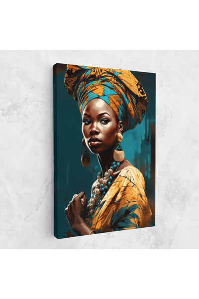 Arthub Canvas Painting, Bedroom And Living Room, Women, Azure Chic Woman