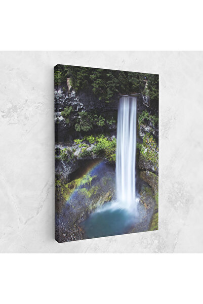 Arthub Canvas Painting, Bedroom And Living Room, Landscapes, Pretty Rainbow Waterfall
