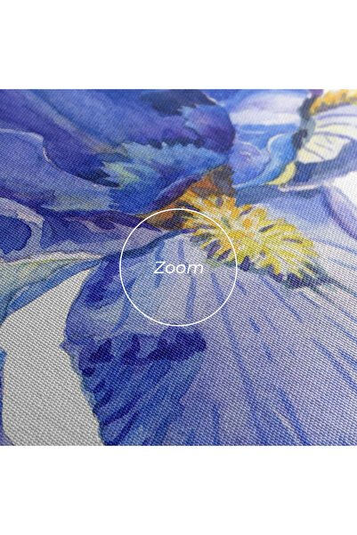 Arthub Canvas Painting, Bedroom And Living Room, Flowers, Purple Iris On White