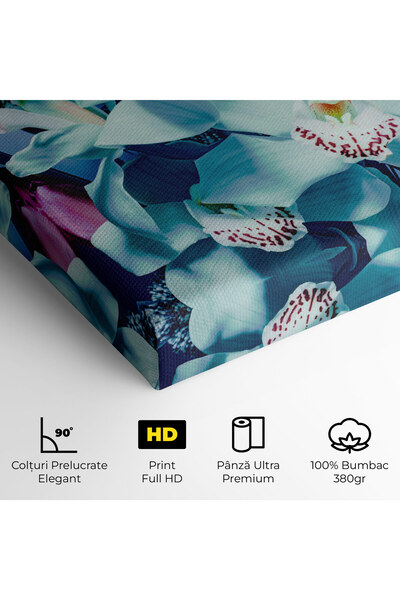 Arthub Canvas Painting, Bedroom And Living Room, Flowers, Light Blue Orchids