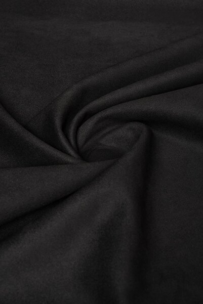 Kumaş Deposu Scuba Suede Culoare neagră din material subțire Țesătură