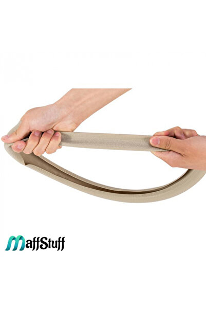 MaffStuff MaffStuff® Beige Silicone Elastic Steering Wheel Cover – Universal, Non-Slip, Premium Comfort
