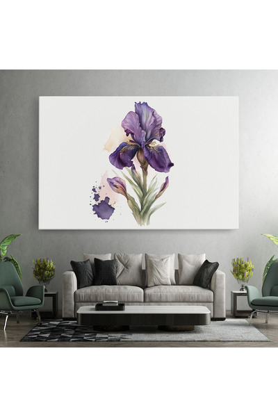 Arthub Canvas Painting, Bedroom And Living Room, Flowers, Beautiful Purple Iris