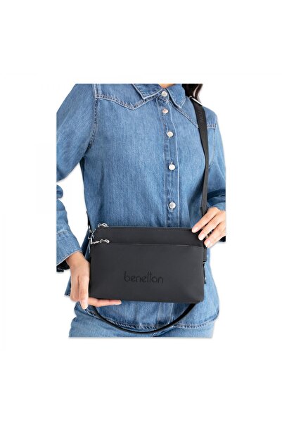 Benetton United Colors Of Bnt_1667 16X24,5X8 Omuz Siyah Kadın Çanta