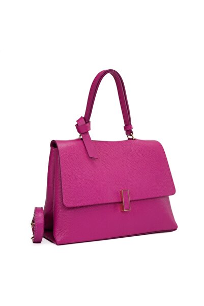 Posete Fagaras Deanna Leather Purse - Fuchsia, Casual Bag Made of Genuine Lea...