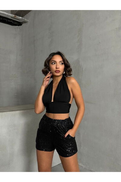 Lady Pixie Women's Sparkly Sequined Shorts