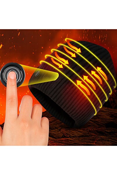 zola Heated hat with battery included, 10W, 5000 mAh, 3 heating levels, cable, polyester