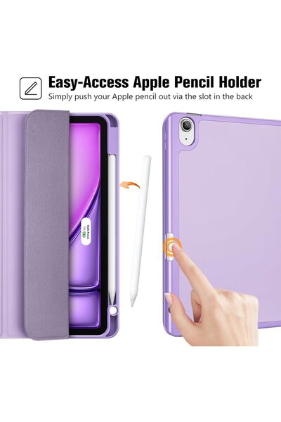 PROCASE iPad Air 11-inch Case (M3/M2, 2025/2024) 10.9-inch with Pencil Holder - Purple