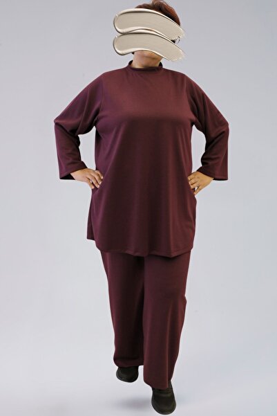 MİNUSA DESİGN Seasonal Tracksuit Set - Ecrin Fabric Large Size Tracksuit Set