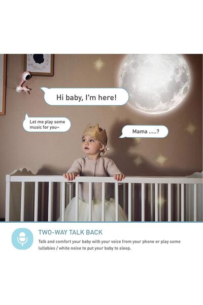 Lollipop Baby Camera with True Crying Detection - Smart Baby Monitor (Turquoise)