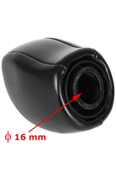 Autowag Shift Knob for Renault Laguna III (2007-2015) - Black -Leather with Silver Details, 6-S