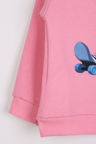 kinderos Teddy Bear Printed Thick Children's Sweatshirt - 26K 1625