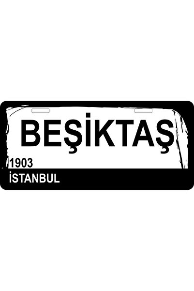 kirpi poster Beşiktaş Sokak Tabelası Retro Ahşap Poster 11x24 cm