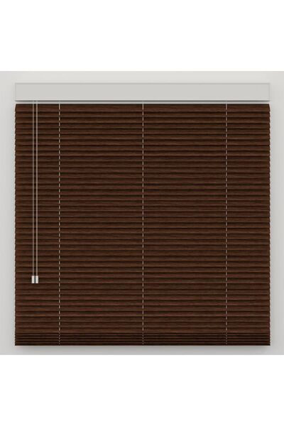 Generic Metal Slat Curtain (2.5 cm) 105 cm x 125 cm - Brown