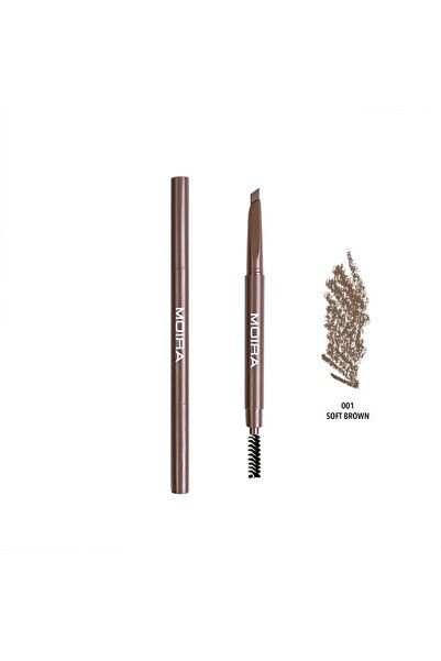 MOİRA قلم حواجب مزدوج (4 ألوان) 001 بني ناعم