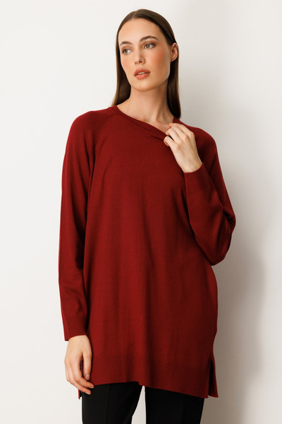 ON Button Back Crew Neck Sweater