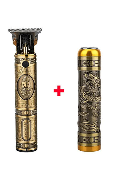 Amir 2 in 1 Set Hair Trimmer + Shaver Precision Razor for Contour, Stainless Steel Blades