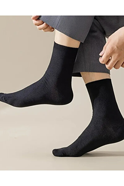 İXOMAN Men's Scented Bamboo High Quality Flexible Stitch-Free Bamboo Socks 6 Pieces