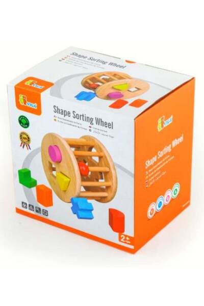 Viga Shape Sorting Wheel – Interactive Wooden Puzzle for Toddlers