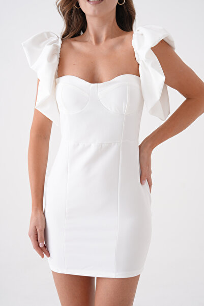 WOMAN VISION Minikleid mit Puffärmeldetails