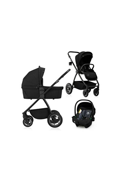 Lİonelo 3in1 stroller Meril, XL, ADAC shell, up to 22kg, Black