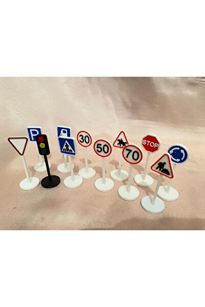 Eta3d Mini Trafik Eğitim Seti Trafik Eğitici İşaretleri 12 PARÇA