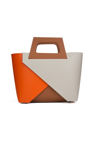 Posete Fagaras Mathilda Leather Purse - Orange - Cognac, 2 Compartments, Non-Adjustable Strap 117 cm