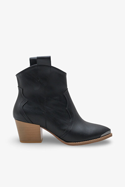 İNNABUTİKK حذاء كاوبوي نسائي من إيليس - أسود