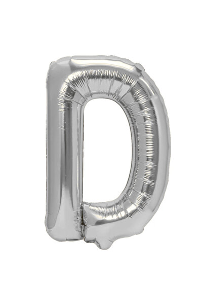 SDEPOT Balon folie SDEPOT, argintiu, în formă de litera D, 40 cm