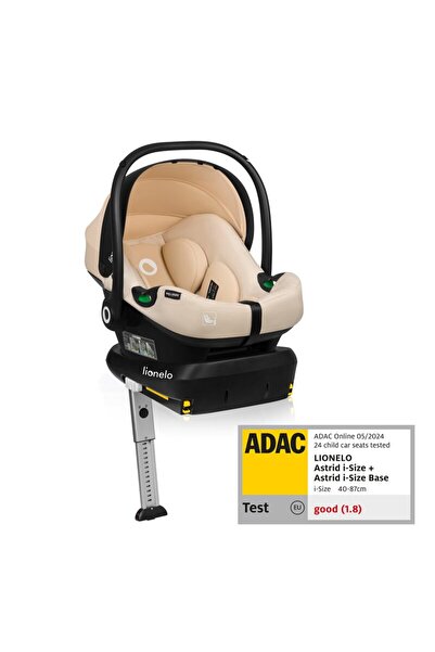 Lİonelo Stroller 4in1 Mika Plus, Beige ADAC+Isofix, 3D, up to 22kg, Beige