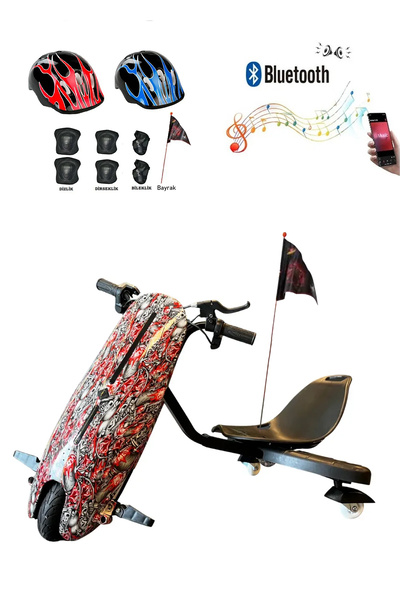 SMART STORE Citymate Drift Car Elektrikli Kaykay Bluetooth Dirift Kar Hoverboard Scooter + Koruma Ekipmanı D15