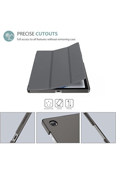 PROCASE جراب رفيع وغطاء خلفي صلب واقٍ ذكي لجهاز Galaxy Tab A8 10.5 - رمادي