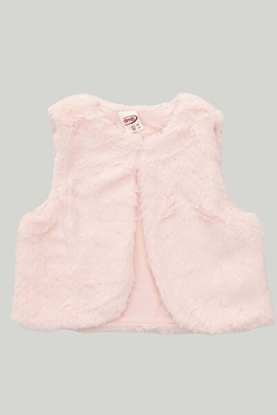 ww waka waka kids store Plush Girl's Round Neck Sleeveless Vest