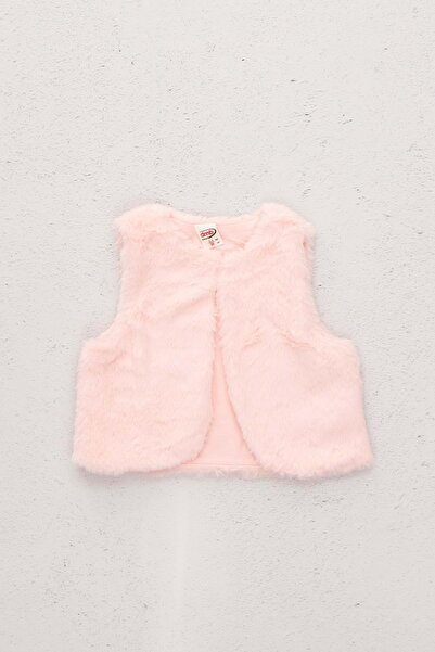 ww waka waka kids store Plush Girl's Round Neck Sleeveless Vest